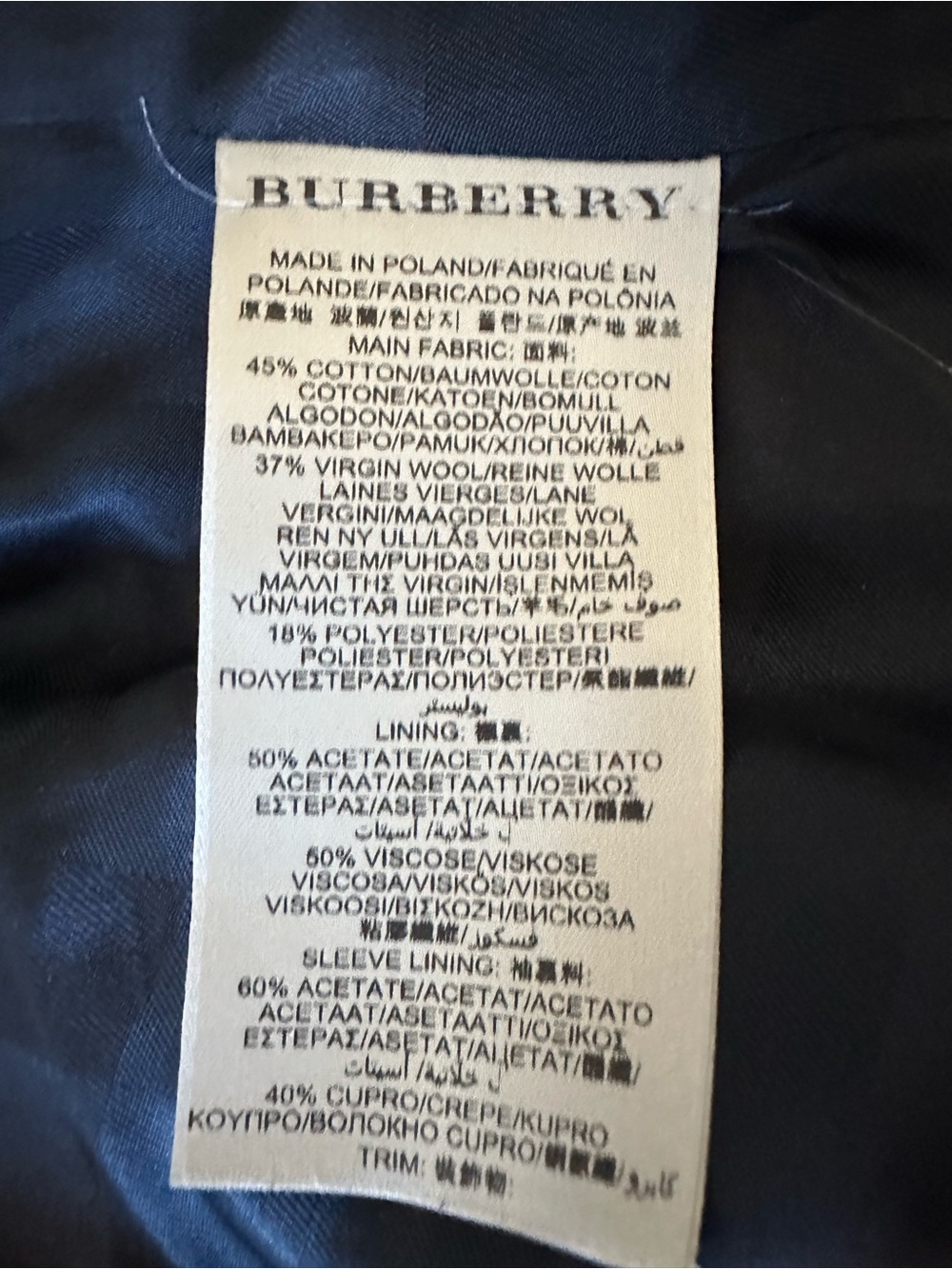 Burberry Burgundy Tweed Jacket Coat size UK 6 US 4 - Picture 10 of 13